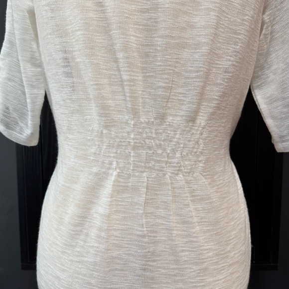 The Limited semi-sheer white tie front belted cardigan - Picture 4 of 13